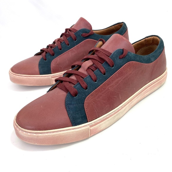 Brothers United Low Top Sneakers Trainers Men’s 9 Blue Purple Leather